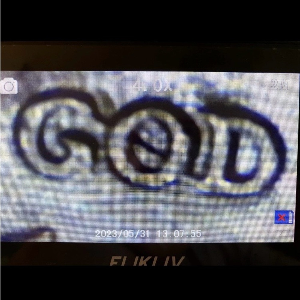 1986 Kennedy half error line thru GOD - Picture 4 of 5